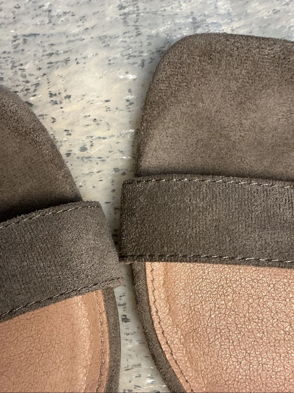 Madden Girl Taupe Suede Like ( Textile) Ankle-Strap Block Heel Sandals
